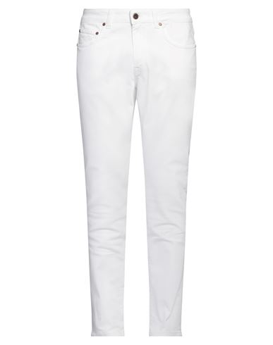 Boglioli Man Jeans White Size 34 Cotton, Elastane In White