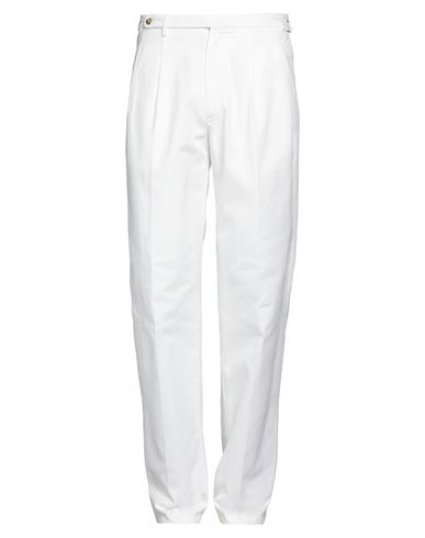 Boglioli Man Pants White Size 40 Cotton, Linen, Elastane In White