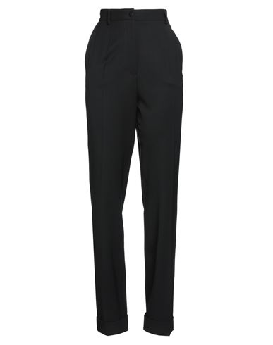 Dolce & Gabbana Woman Pants Black Size 10 Virgin Wool, Elastane In Black
