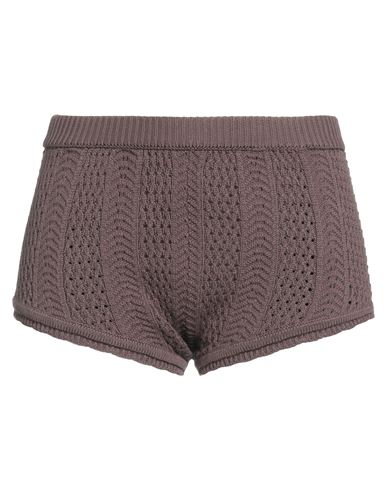 Vicolo Woman Shorts & Bermuda Shorts Chocolate Brown Size Onesize Cotton In Brown