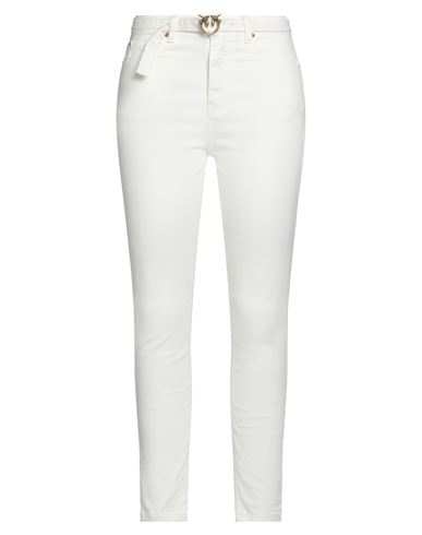 Pinko Woman Jeans White Size 32 Cotton, Viscose, Lyocell, Elastomultiester, Elastane In White