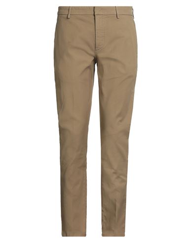 Dondup Man Pants Khaki Size 31 Cotton, Elastane In Brown