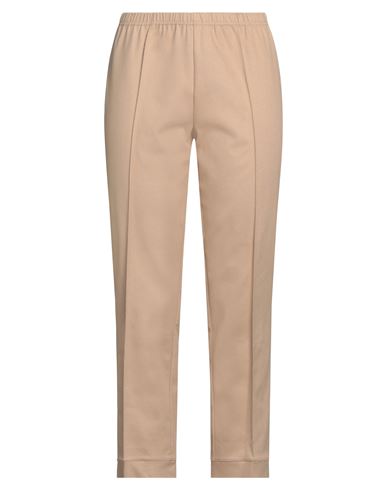 Corinna Caon Woman Pants Beige Size L Cotton, Elastane In Beige