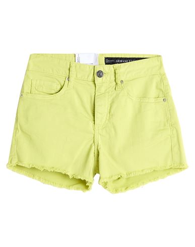 Armani Exchange Woman Shorts & Bermuda Shorts Lime Green Size 24 Cotton, Elastane In Green