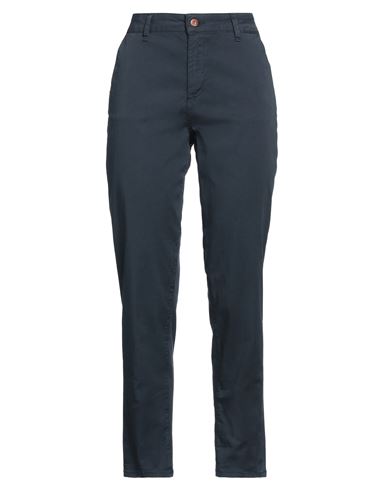 Cigala's Woman Pants Midnight Blue Size 27 Cotton, Elastane In Blue