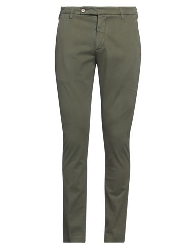 Entre Amis Man Pants Military Green Size 32 Cotton, Elastane In Green