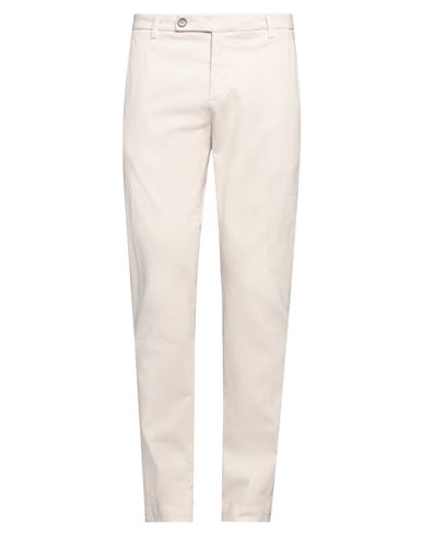 Entre Amis Man Pants Cream Size 36 Cotton, Elastane In White