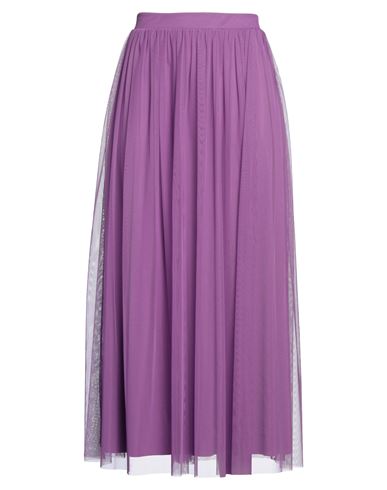 Siste's Woman Maxi Skirt Purple Size L Polyester, Elastane In Purple