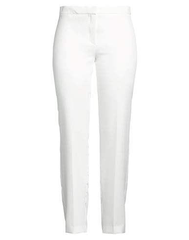 Daniela Drei Woman Pants White Size 10 Polyester, Elastane