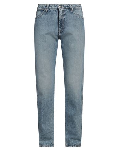 Bally Man Jeans Blue Size 32 Cotton, Cow Leather In Blue