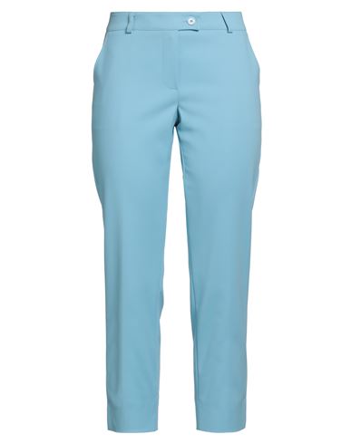 MAISON COMMON MAISON COMMON WOMAN PANTS AZURE SIZE 16 COTTON, POLYAMIDE, ELASTANE 