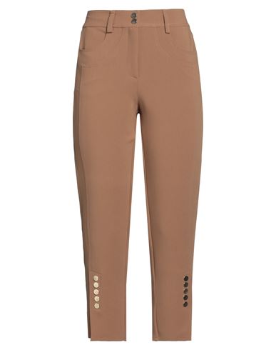 Nenè Woman Pants Camel Size 8 Polyester, Viscose, Elastane In Beige