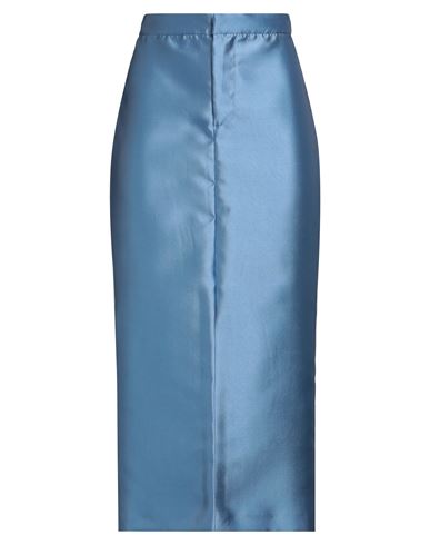 The M .. Woman Midi Skirt Sky Blue Size M Polyester In Blue