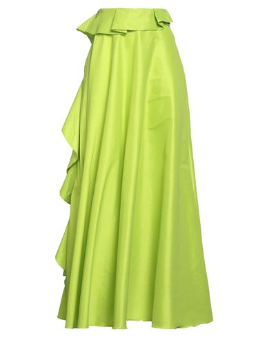 Hanita Woman Maxi Skirt Lime Green Size 4 Polyester, Nylon, Elastane