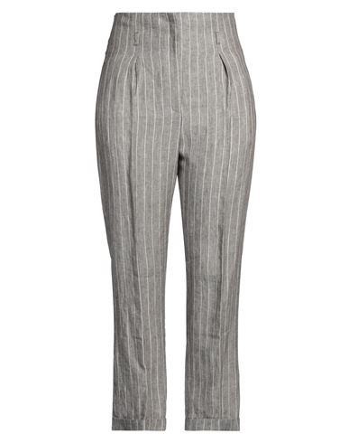 Peserico Easy Woman Pants Khaki Size 12 Linen In Beige