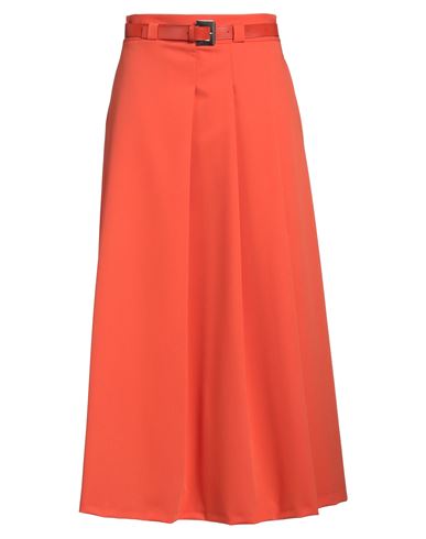 IMPERIAL IMPERIAL WOMAN MIDI SKIRT ORANGE SIZE M POLYESTER, VISCOSE, ELASTANE 