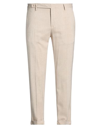 Eredi Del Duca Man Pants Beige Size 38 Viscose, Polyamide, Elastane In Sand