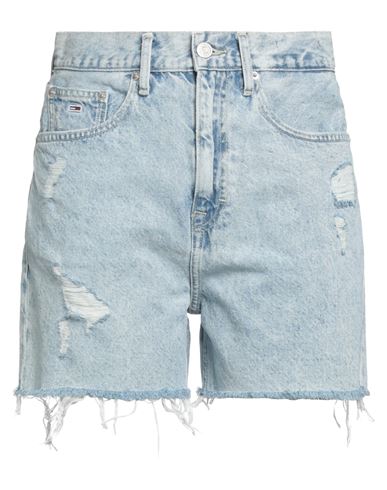 Tommy Jeans Woman Denim Shorts Blue Size 31 Cotton In Blue