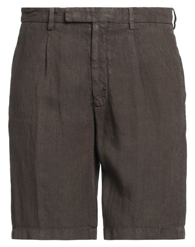 Boglioli Man Shorts & Bermuda Shorts Chocolate Brown Size 28 Linen