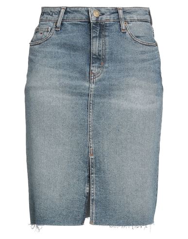 Tommy Jeans Woman Denim Skirt Blue Size 26 Cotton, Polyester, Elastane In Blue