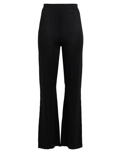 Missoni Woman Pants Black Size 10 Viscose, Metallic Fiber In Black