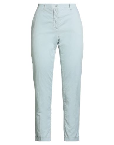 19.70 Nineteen Seventy Woman Pants Sky Blue Size 4 Cotton, Linen, Elastane