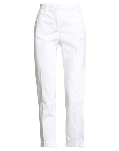 19.70 Nineteen Seventy Woman Pants White Size 2 Cotton, Linen, Elastane In White