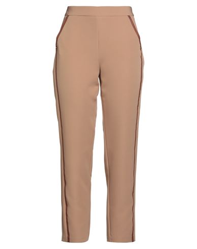 Simona Corsellini Woman Pants Camel Size 8 Polyester, Elastane In Sand