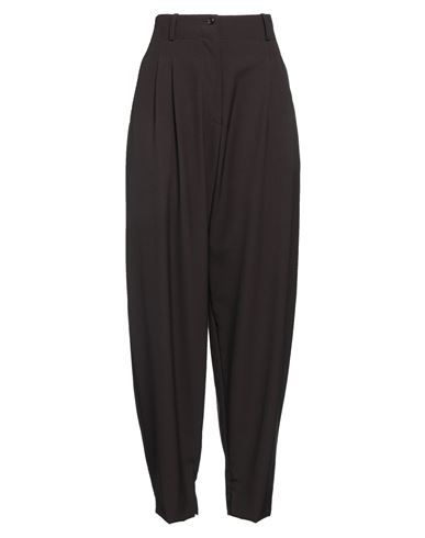 QUIRA QUIRA WOMAN PANTS CHOCOLATE BROWN SIZE 8 VIRGIN WOOL 
