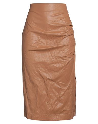 Woman Midi skirt Sand Size 6 Cotton