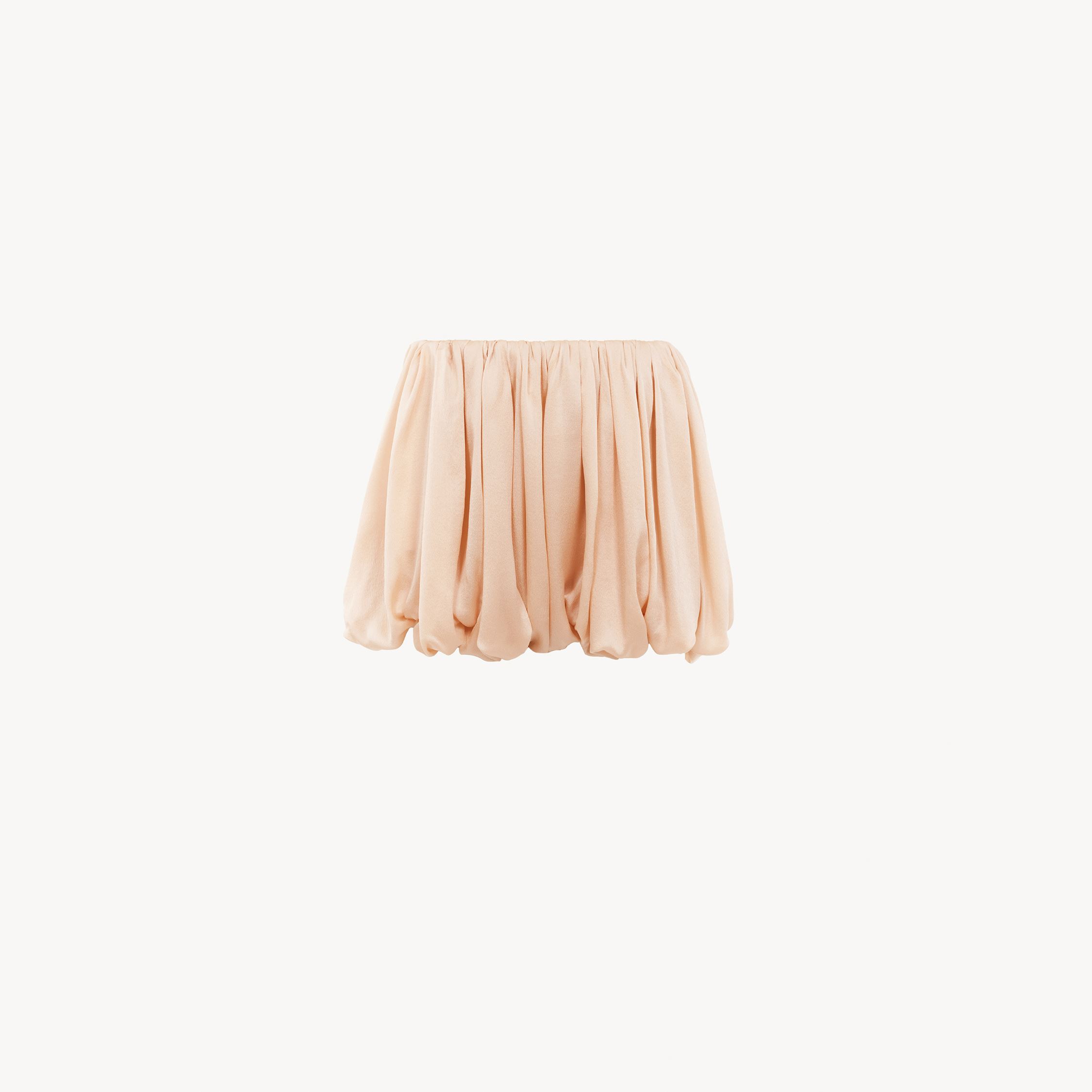 Chloé Mini Short Bloomer En Charmeuse De Soie Femme Rose Taille 38 100% Soie In Pink