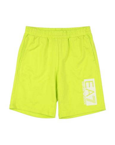 Ea7 Toddler Boy Shorts & Bermuda Shorts Lime Green Size 6 Cotton In Green