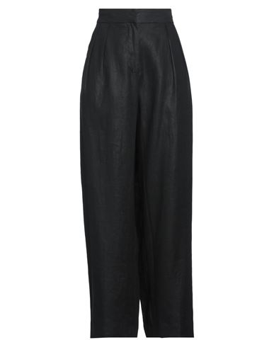 FAITHFULL FAITHFULL WOMAN PANTS BLACK SIZE 6 LINEN 