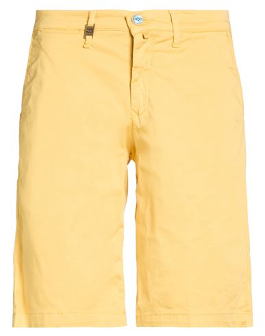 Barbati Man Shorts & Bermuda Shorts Yellow Size 28 Cotton, Elastane In Multi