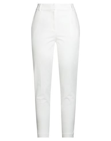 Purotatto Woman Pants Off White Size 8 Cotton, Elastane In White