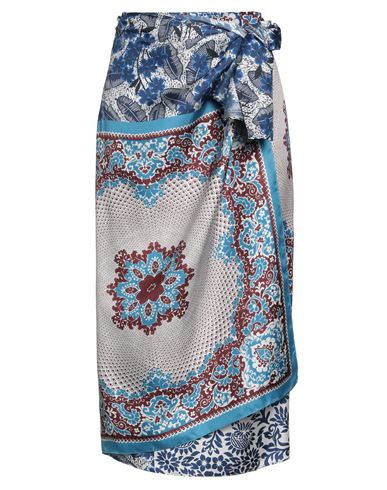 WEEKEND MAX MARA WEEKEND MAX MARA WOMAN MIDI SKIRT BLUE SIZE 8 SILK 