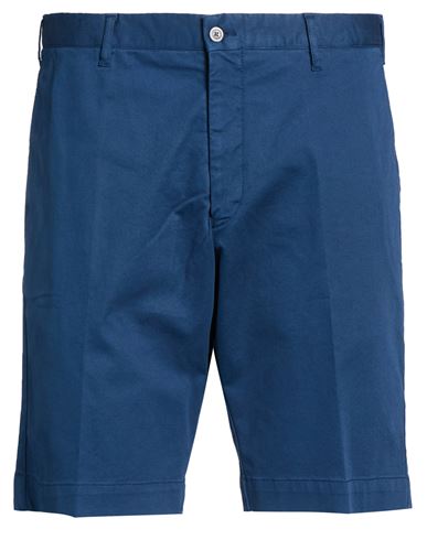 Fedeli Man Shorts & Bermuda Shorts Navy Size 40 Cotton, Elastane In Blue