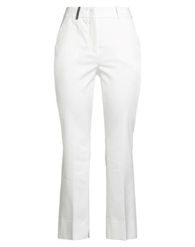 Peserico Woman Pants White Size 6 Cotton, Viscose, Elastane In White