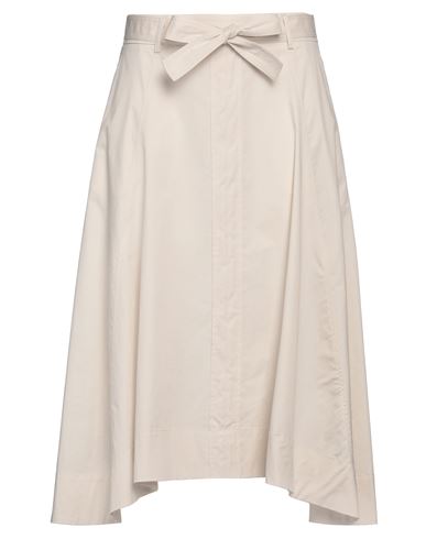 Peserico Woman Midi Skirt Off White Size 10 Cotton, Elastane