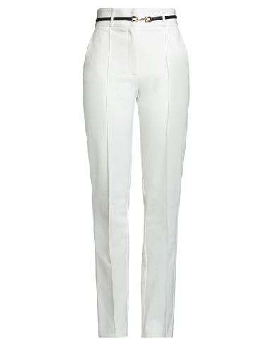 Elisabetta Franchi Woman Pants Off White Size 10 Polyester, Elastane In White