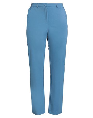 Corte Dei Gonzaga Woman Pants Pastel Blue Size 16 Viscose, Polyamide, Elastane In Blue