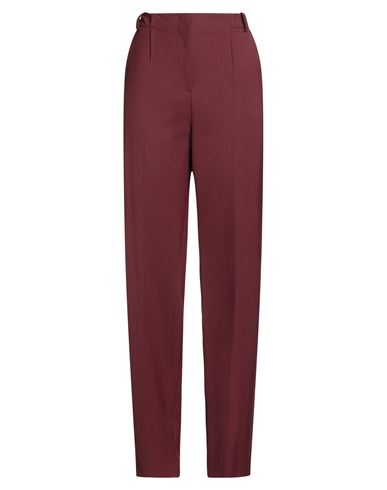 Patrizia Pepe Woman Pants Burgundy Size 8 Polyester, Virgin Wool, Elastane In Red