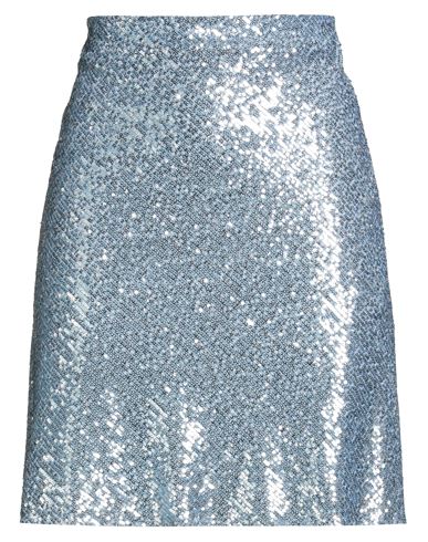 Dixie Woman Mini Skirt Sky Blue Size S Polyester, Elastane In Blue