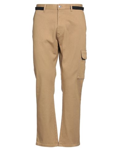 N°21 Man Pants Khaki Size 36 Cotton, Elastane
