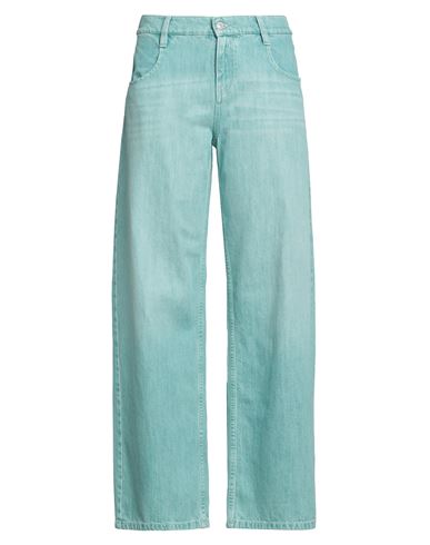 Cycle Woman Jeans Turquoise Size 29 Cotton, Red Cotton In Blue
