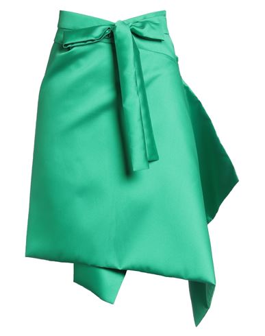 Simona Corsellini Woman Mini Skirt Green Size 4 Polyester In Green