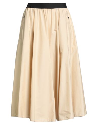 19.70 Nineteen Seventy Woman Midi Skirt Beige Size 8 Cotton In Neutral