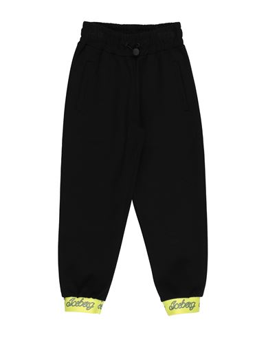 Iceberg Toddler Girl Pants Black Size 4 Viscose, Polyamide, Elastane, Polyester In Black