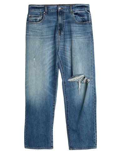 7 FOR ALL MANKIND 7 FOR ALL MANKIND MAN JEANS BLUE SIZE 33 COTTON, ELASTANE 