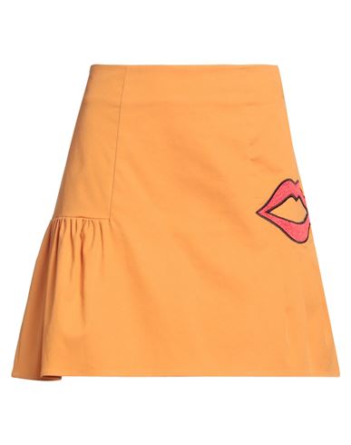 Vivetta Woman Mini Skirt Apricot Size 2 Cotton, Elastane